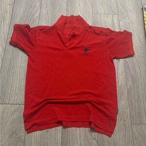 Beverly Hills Polo Club Red Kids Polo with Navy Logo